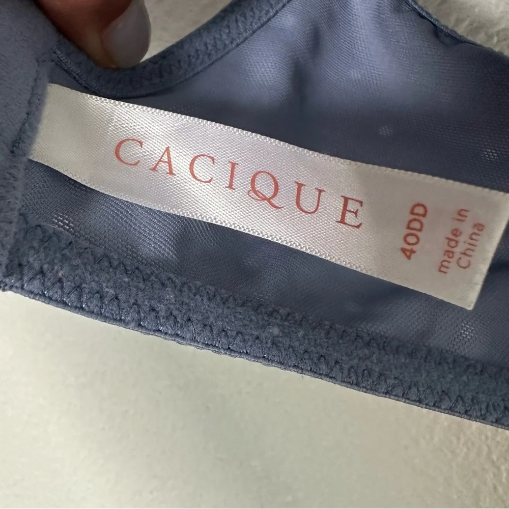 Cacique Polka Dot Print Lightly Lined T-Shirt Bra‎ Size 40DD